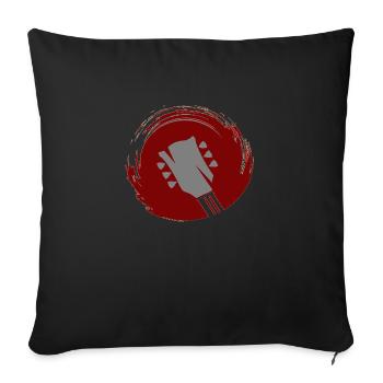 Guitarneck in Circle - Sofakissenbezug 45 x 45 cm - Schwarz - Vorne