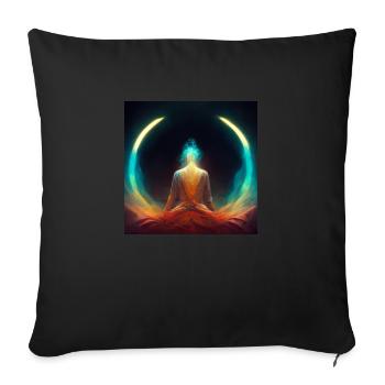 Éveil spirituel - Housse de coussin décorative 45 x 45 cm - noir - Devant