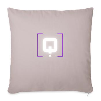 Letter "Q" - Sofa pillowcase 17,3'' x 17,3'' (45 x 45 cm) - light taupe - Front