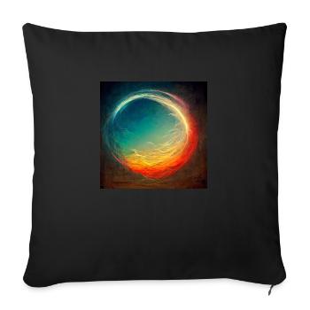 Spiritual Awakening - Sofa pillowcase 17,3'' x 17,3'' (45 x 45 cm) - black - Front