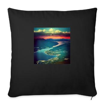 Vue depuis les Blue Mountains - Housse de coussin décorative 45 x 45 cm - noir - Devant