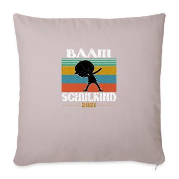 Bääm! Schoolchild 2021 School Enrolment Back to school School - Sofa pillowcase 17,3'' x 17,3'' (45 x 45 cm) - light taupe - Front