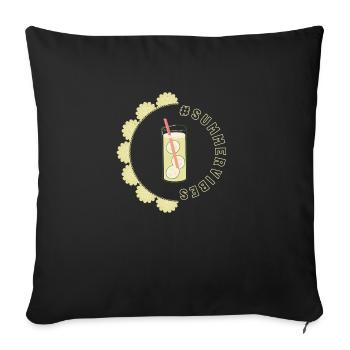 Ambiance estivale - Cucumber Design - Housse de coussin décorative 45 x 45 cm - noir - Devant