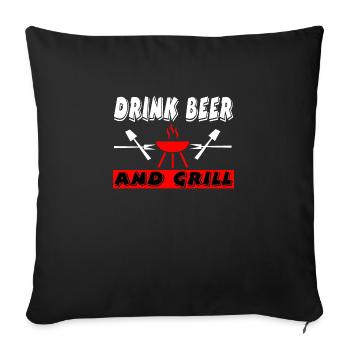 Griller - Housse de coussin décorative 45 x 45 cm - noir - Devant