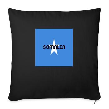 Somalie - Housse de coussin décorative 45 x 45 cm - noir - Devant