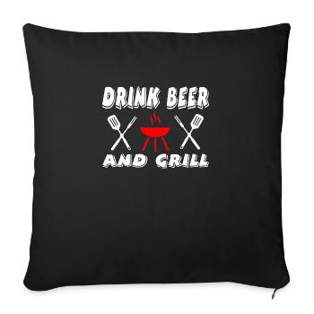 Griller - Housse de coussin décorative 45 x 45 cm - noir - Devant