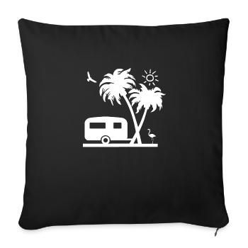 Camping - Sofa pillowcase 17,3'' x 17,3'' (45 x 45 cm) - black - Front