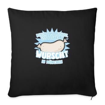 Avant de m’exciter - Housse de coussin décorative 45 x 45 cm - noir - Devant