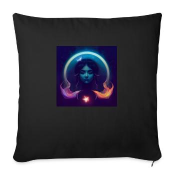 Magical Aquarius - Sofakissenbezug 45 x 45 cm - Schwarz - Vorne
