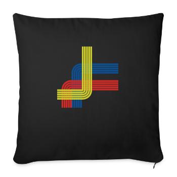 Splashes of Color Blobs splashes of paint Painter Gift - Sofa pillowcase 17,3'' x 17,3'' (45 x 45 cm) - black - Front