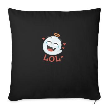 LOL- - Sofakissenbezug 45 x 45 cm - Schwarz - Vorne