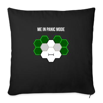 Moi en mode panique - Housse de coussin décorative 45 x 45 cm - noir - Devant