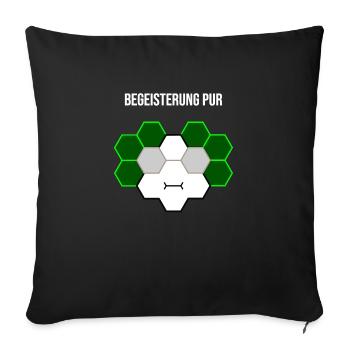Begeisterung pur - Sofakissenbezug 45 x 45 cm - Schwarz - Vorne