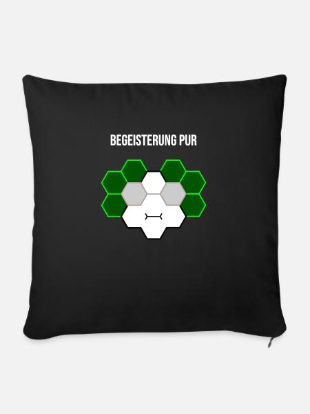 Begeisterung pur - Sofakissenbezug 45 x 45 cm - Schwarz