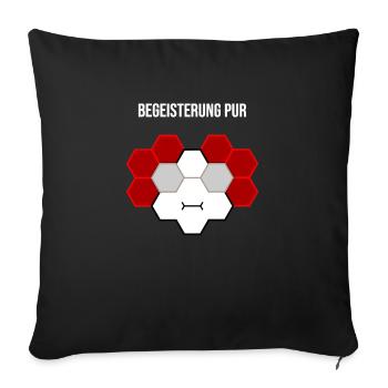 Begeisterung pur - Sofakissenbezug 45 x 45 cm - Schwarz - Vorne