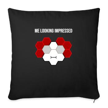 Moi qui ai l’air impressionné - Housse de coussin décorative 45 x 45 cm - noir - Devant