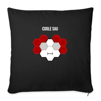 Coole Sau - Sofakissenbezug 45 x 45 cm - Schwarz - Vorne