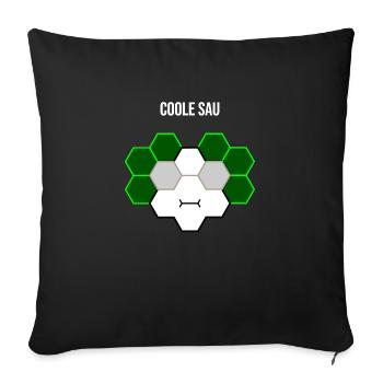 Coole Sau - Sofakissenbezug 45 x 45 cm - Schwarz - Vorne