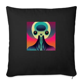 Alien sychedelic horror - Sofakissenbezug 45 x 45 cm - Schwarz - Vorne