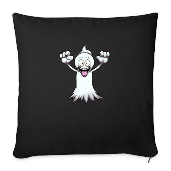 Funny Ghost - Sofa pillowcase 17,3'' x 17,3'' (45 x 45 cm) - black - Front
