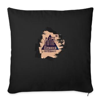 Do Not Judge A Book By Its Cover - Meme Shirt - Sofa pillowcase 17,3'' x 17,3'' (45 x 45 cm) - black - Front