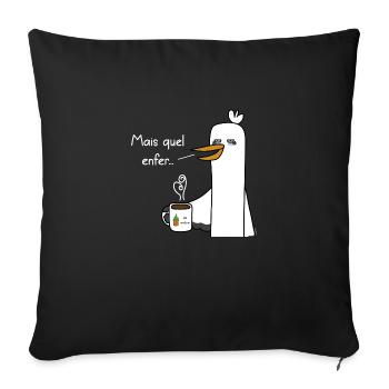 Mais quel enfer - Housse de coussin décorative 45 x 45 cm - noir - Devant