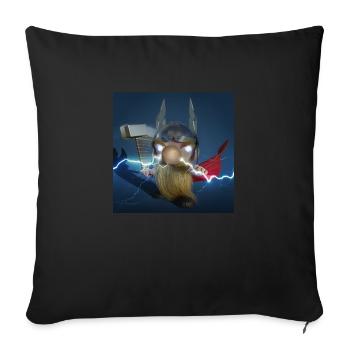 XList Dieu Viking Thor - Housse de coussin décorative 45 x 45 cm - noir - Devant