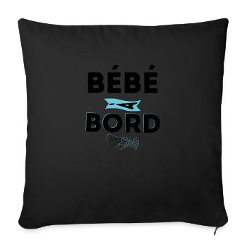 BéBé à Bord - Housse de coussin décorative 45 x 45 cm - noir - Devant