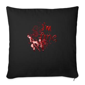 Halloween gruselige Hexe Horror Geist Monster Blut - Sofakissenbezug 45 x 45 cm - Schwarz - Vorne