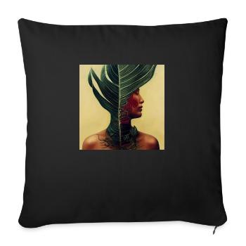 Nature Œuvres d’art Aborigènes - Housse de coussin décorative 45 x 45 cm - noir - Devant