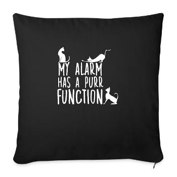Cat Owner Motif Cats Fan Cat Owner - Sofa pillowcase 17,3'' x 17,3'' (45 x 45 cm) - black - Front