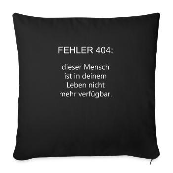 Fehler - Sofakissenbezug 45 x 45 cm - Schwarz - Vorne