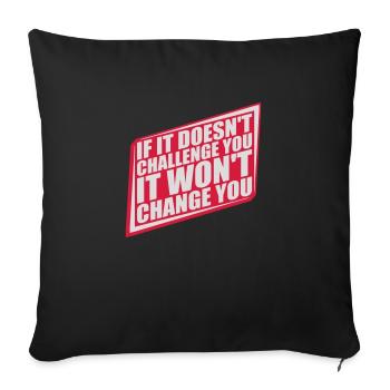 Workout Fitness Motivation Quote - Sofa pillowcase 17,3'' x 17,3'' (45 x 45 cm) - black - Front