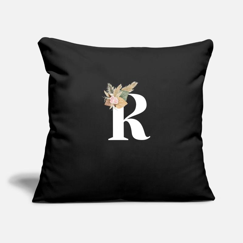 Buchstabe R Blumen Sofakissenbezug 45 x 45 cm