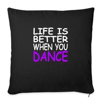 Dance - Sofa pillowcase 17,3'' x 17,3'' (45 x 45 cm) - black - Front