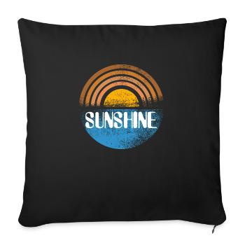 Sunshine - Sofa pillowcase 17,3'' x 17,3'' (45 x 45 cm) - black - Front
