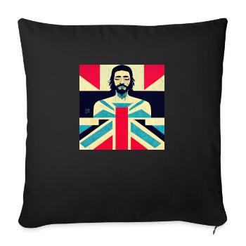 British Jesus - Sofakissenbezug 45 x 45 cm - Schwarz - Vorne