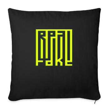 penser fausses pensées positives méditation heureuse - Housse de coussin décorative 45 x 45 cm - noir - Devant