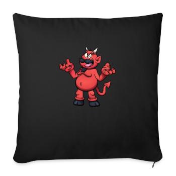 Evil Devil - Sofa pillowcase 17,3'' x 17,3'' (45 x 45 cm) - black - Front