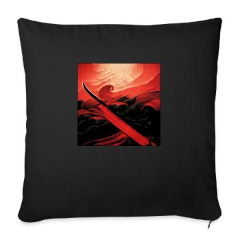 katana of ronin - Housse de coussin décorative 45 x 45 cm - noir - Devant