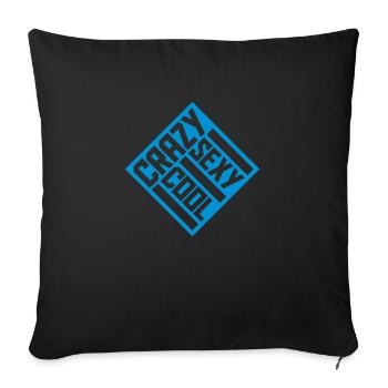 crazy sexy cool design - Sofa pillowcase 17,3'' x 17,3'' (45 x 45 cm) - black - Front