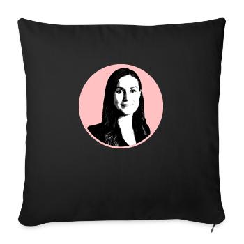 Sanna Marin - Ministerpräsidentin von Finnland - Sofakissenbezug 45 x 45 cm - Schwarz - Vorne
