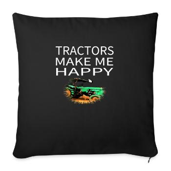 Traktor - Sofakissenbezug 45 x 45 cm - Schwarz - Vorne