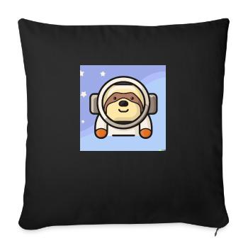Faultierastronaut - Sofakissenbezug 45 x 45 cm - Schwarz - Vorne