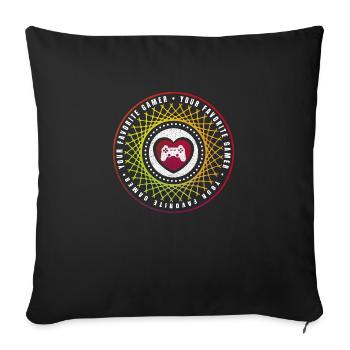 Amusing Chicks Of Pleasant Tribes Of Gaming Quote - Sofa pillowcase 17,3'' x 17,3'' (45 x 45 cm) - black - Front