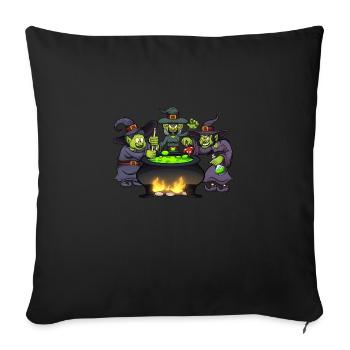 Halloween Witches - Sofa pillowcase 17,3'' x 17,3'' (45 x 45 cm) - black - Front