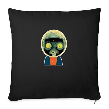 Space Zombie - Sofa pillowcase 17,3'' x 17,3'' (45 x 45 cm) - black - Front