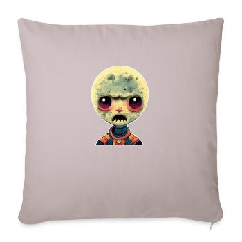 Zombie de l’espace - Housse de coussin décorative 45 x 45 cm - taupe clair - Devant