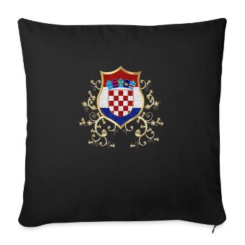 Croatia Croatian Hrvatska Croatia Croats Croat Hr - Sofa pillowcase 17,3'' x 17,3'' (45 x 45 cm) - black - Front