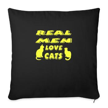 Félin - Housse de coussin décorative 45 x 45 cm - noir - Devant